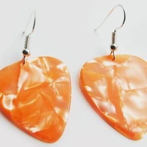 𝅺NEW Handmade Colorful Favorite Guitar Pick Silver Drop Hook Earrings